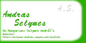 andras selymes business card